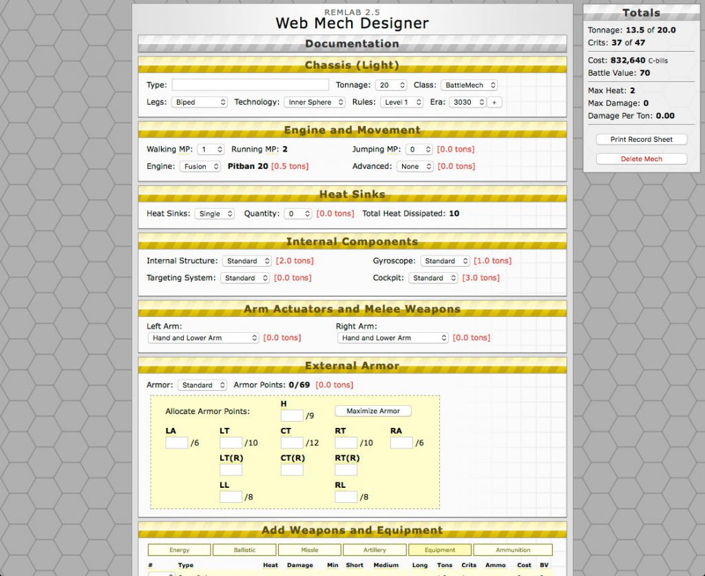 REMLAB Web Mech Designer 2.5